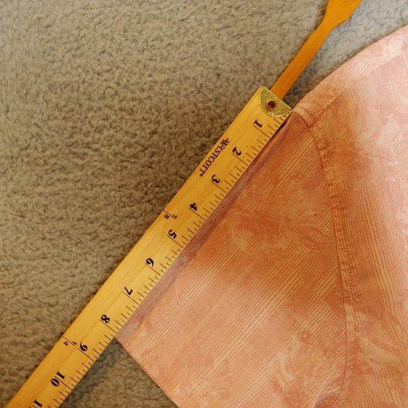 Selected Homme Mens Button Front Shirt Pink Striped Leaves Short Sleeve 16.5 New - Picture 5 of 10